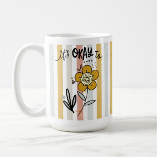 Mug Fleurs Bohème Rayées C'est Okay Pour Recommencer