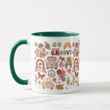 Fleurs boho colorées rétro design floral super