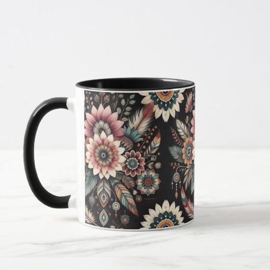 Mug Fleurs Boho du soir (Gauche)
