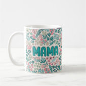 Mug Fleurs Boho turquoises Mama (Gauche)