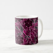 Mug Fleurs bordeaux. (Devant droit)