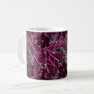Mug Fleurs bordeaux.