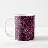 Mug Fleurs bordeaux. (Gauche)