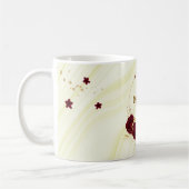 Mug fleurs bordeaux feuilles dorées marbre (Gauche)