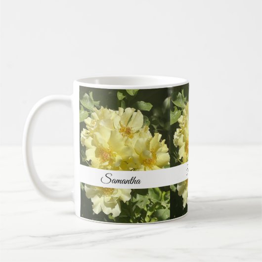 Mug Fleurs botaniques jaunes (Gauche)