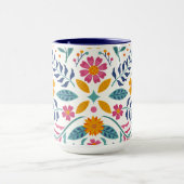 Mug Fleurs botaniques modernes florales lumineuses et  (Centre)