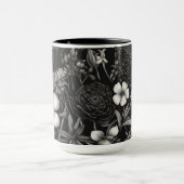 Mug Fleurs botaniques noires et blanches (Centre)