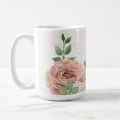 Mug fleurs botaniques rose saumon verdure (Gauche)