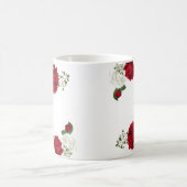 Mug Fleurs botaniques rouges et blanches verdure (Centre)
