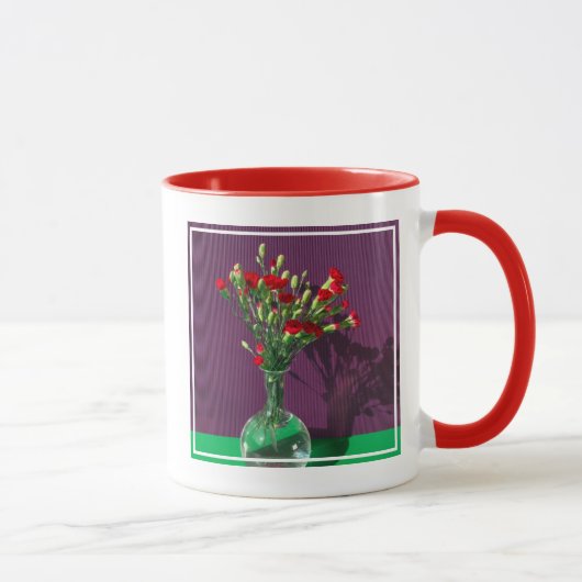 Mug Fleurs | Bouquet Carantion Rouge (Droite)