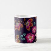 Mug Fleurs brodées : mode sans couture motif (Centre)