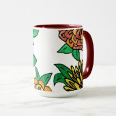 Mug Fleurs Brown (Devant droit)