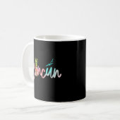 Mug Fleurs Cancun Mexique Été Cancun Floral (Devant gauche)