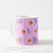 Mug Fleurs chamomiles à motif néon multicolore (Devant gauche)