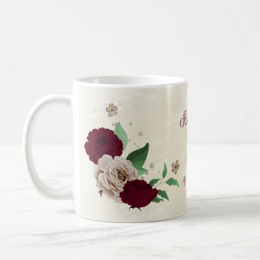 Mug fleurs champagne Bourgogne (Gauche)