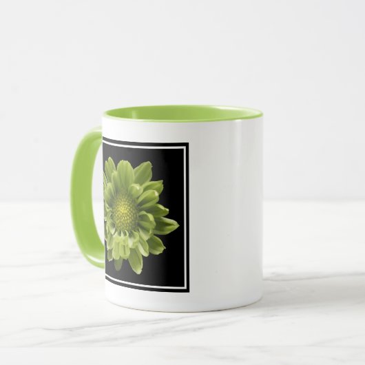 Mug Fleurs | Chrysanthème vert (Devant gauche)