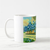 Mug Fleurs, colombes et trains (Gauche)
