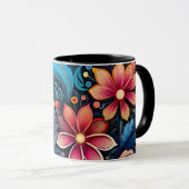 Mug Fleurs colorées (Devant droit)