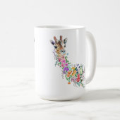 Mug Fleurs colorées Bouquet Giraffe Café Printemps (Devant droit)