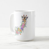 Mug Fleurs colorées Bouquet Giraffe Café Printemps (Devant gauche)