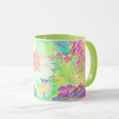 Mug Fleurs colorées brillantes (Devant droit)