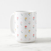 Mug Fleurs colorées et Motif papillon (Devant gauche)