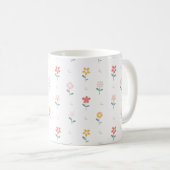 Mug Fleurs colorées et Motif papillon (Devant droit)