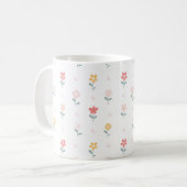 Mug Fleurs colorées et Motif papillon (Devant gauche)