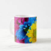 Mug Fleurs colorées, Faisées, Boho, Votre Nom (Devant gauche)
