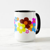 Mug Fleurs colorées joyeuses (Devant droit)