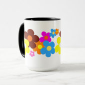 Mug Fleurs colorées joyeuses (Devant gauche)