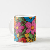Mug Fleurs colorées motif (Devant gauche)