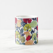 Mug Fleurs colorées : motif blanc transparent. (Centre)