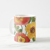 Mug Fleurs colorées : motif d'aquarelle d'été. (Devant gauche)