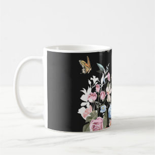 Mug Fleurs colorées, papillons, illustration des poumo