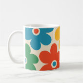 Mug Fleurs colorées rétro Motif (Gauche)