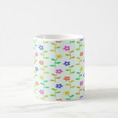 Mug Fleurs colorées sur vert pâle (Centre)