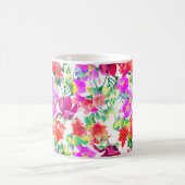 Mug Fleurs colorées tropicales élégantes (Centre)