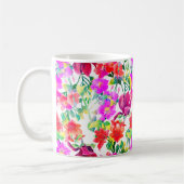 Mug Fleurs colorées tropicales élégantes (Gauche)