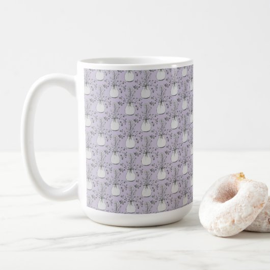 Mug Fleurs communautaires lavande (Avec donut)