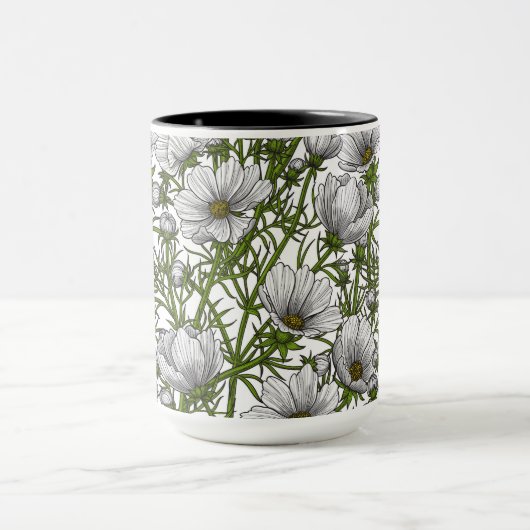 Mug Fleurs cosmos blanches (Centre)