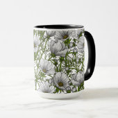 Mug Fleurs cosmos blanches (Devant droit)