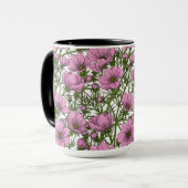 Mug Fleurs Cosmos roses (Devant gauche)