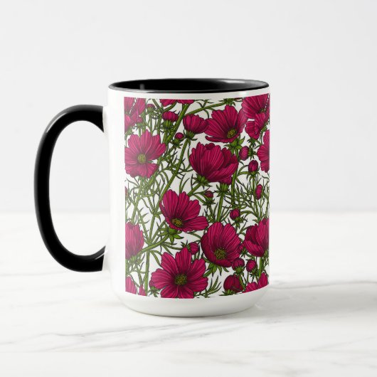 Mug Fleurs Cosmos roses (Gauche)