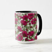 Mug Fleurs Cosmos roses (Devant droit)