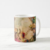 Mug Fleurs crânes Vintages de sucre (Devant droit)
