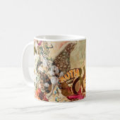 Mug Fleurs crânes Vintages de sucre (Devant gauche)