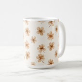 Mug Fleurs Crème (Devant droit)