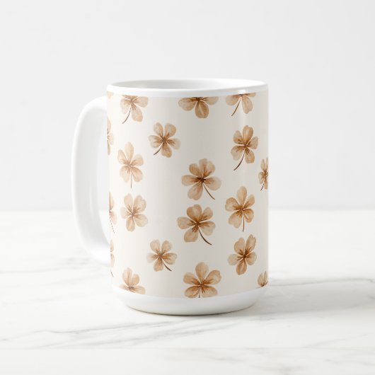 Mug Fleurs Crème (Devant gauche)