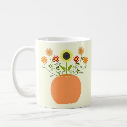 Mug Fleurs d'action de grâce en Citrouille (Gauche)